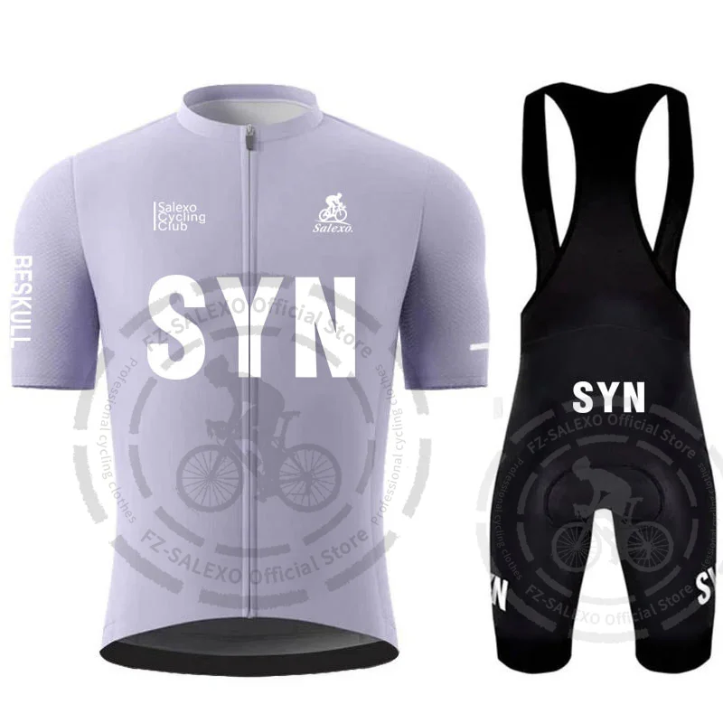 

SYN Cycling Jersey Set Men Summer Short Sleeve Ropa Ciclismo Bike Shirts MTB Bike Clothing Breathable Bicycle Clothes Maillot