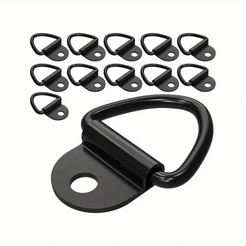 10Pcs Stainless Steel D Shape Pull Hook Tie Down Anchor Ring for Truck Trailer RV Boat Cargo Accessories