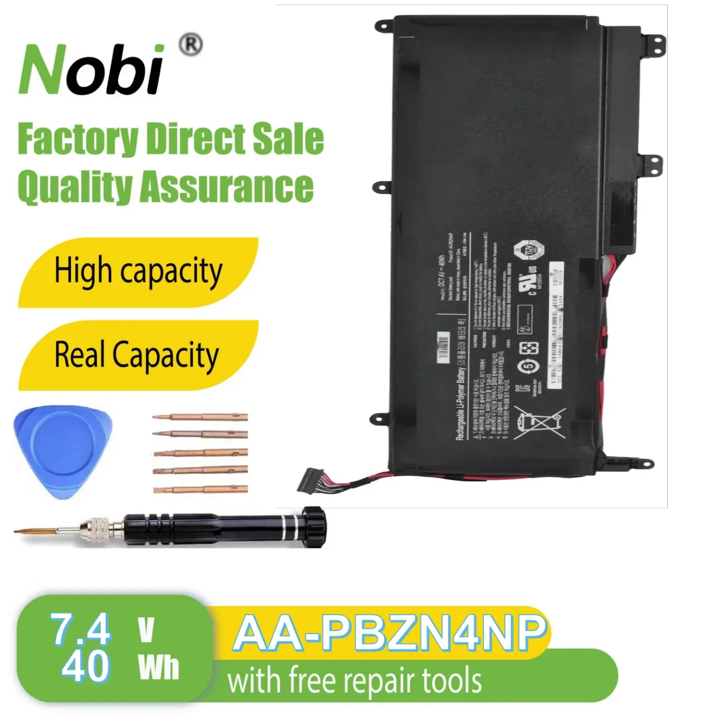 

Nobi AA-PBZN4NP 1588-3366 BA43-00317A PBZN4NP AAPBZN4NP battery for Samsung Series 7 Slate Notebook XE700T1A BA43-00317A