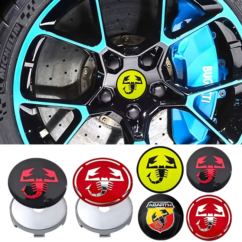 Emblema 3D para Fiat Argo Cross Bravo Croma Tipo 500 Fiorino Uno Abarth Ducato, Adesivo para Tampa Central da Roda do Carro