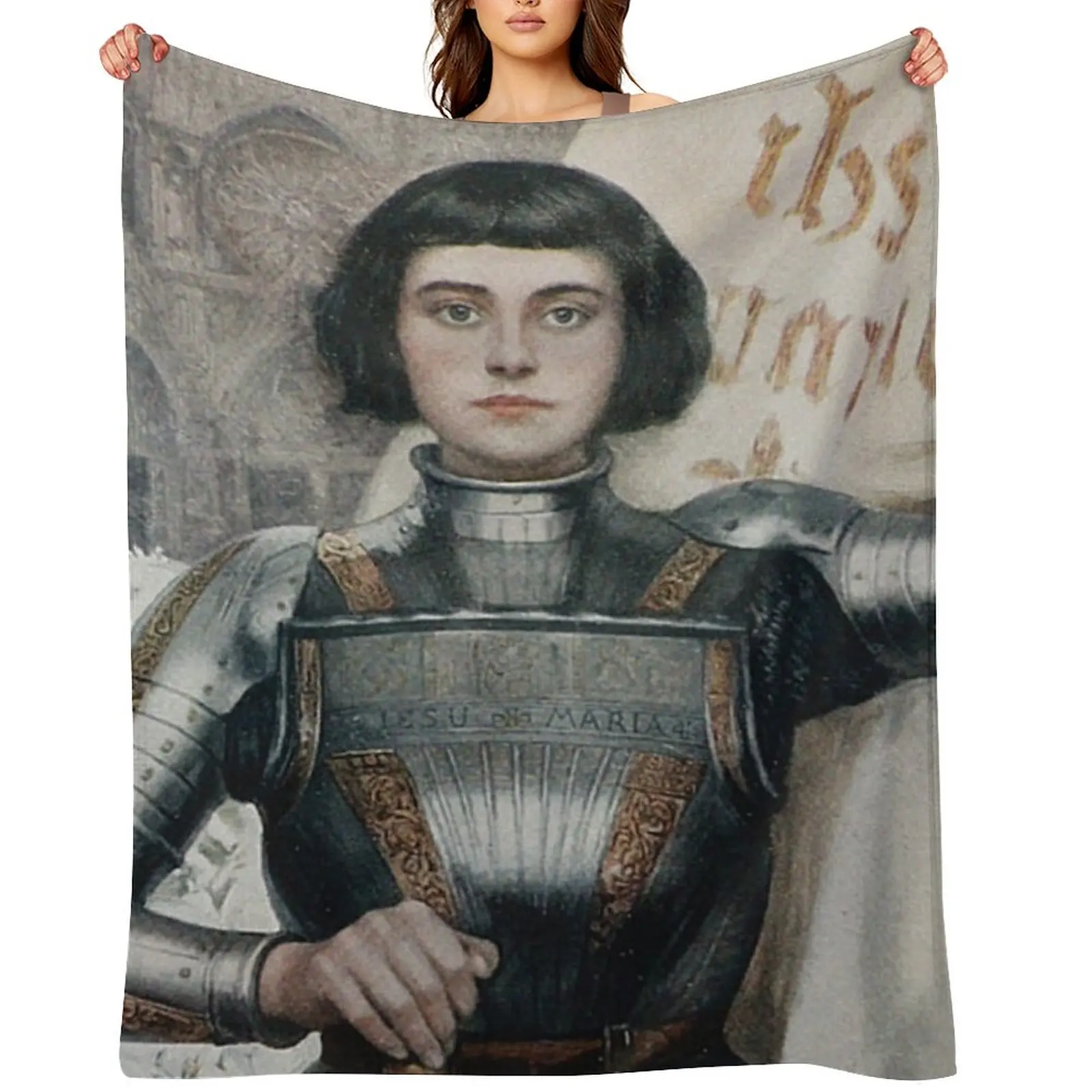

Joan of Arc Throw Blanket Shaggy Moving For Decorative Sofa Tourist Blankets
