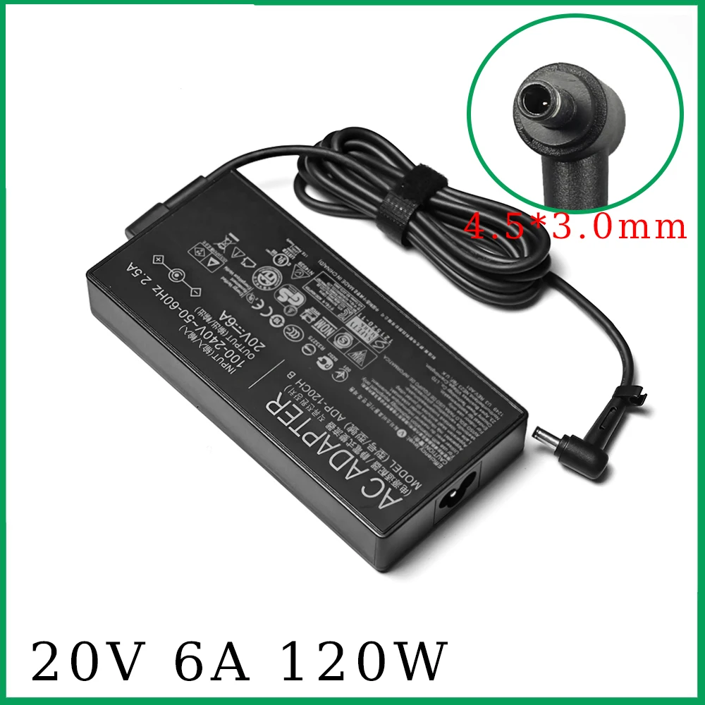 120W 20V 6A AC Laptop Power Adapter For MSI GF63 GV15 GV15-Thin-11SC GF63 Thin 10 11 12Th Intel Core MS-16R5 MS-16R6 MS-16R7
