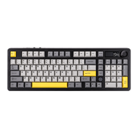 AJAZZ AK980 V2 98% Hot-Swap Gasket Structure USB Wired/BT5.1/2.4G Wireless Mechanical Keyboard with 1.14 inch TFT Color Screen