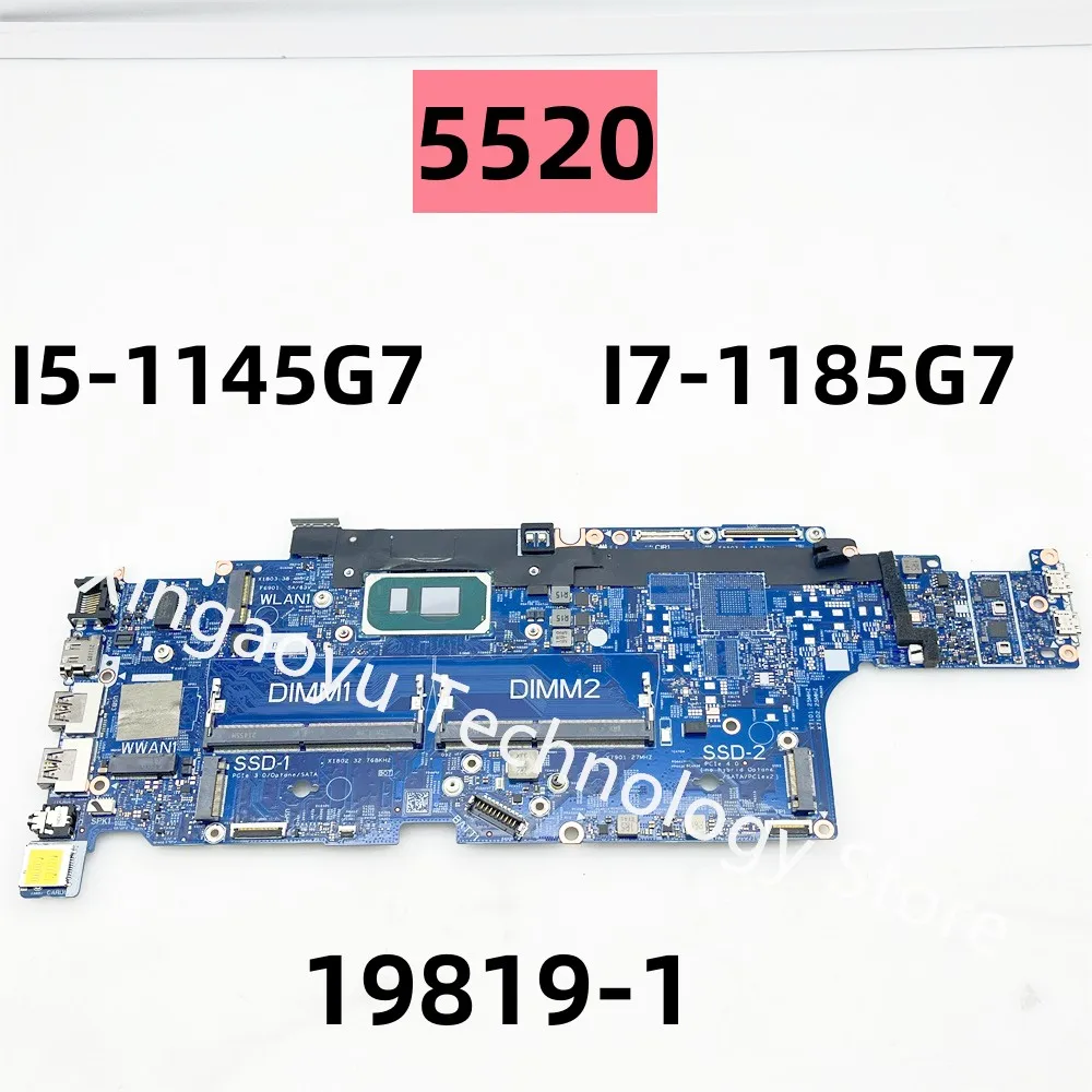 For DELL Latitude 5520 3560 Laptop Motherboard 19819-1 CN-0DPC2R CN-0G60M3 0G60M3 With I5-1145G7 I7-1185G7 CPU 100% Fully Test