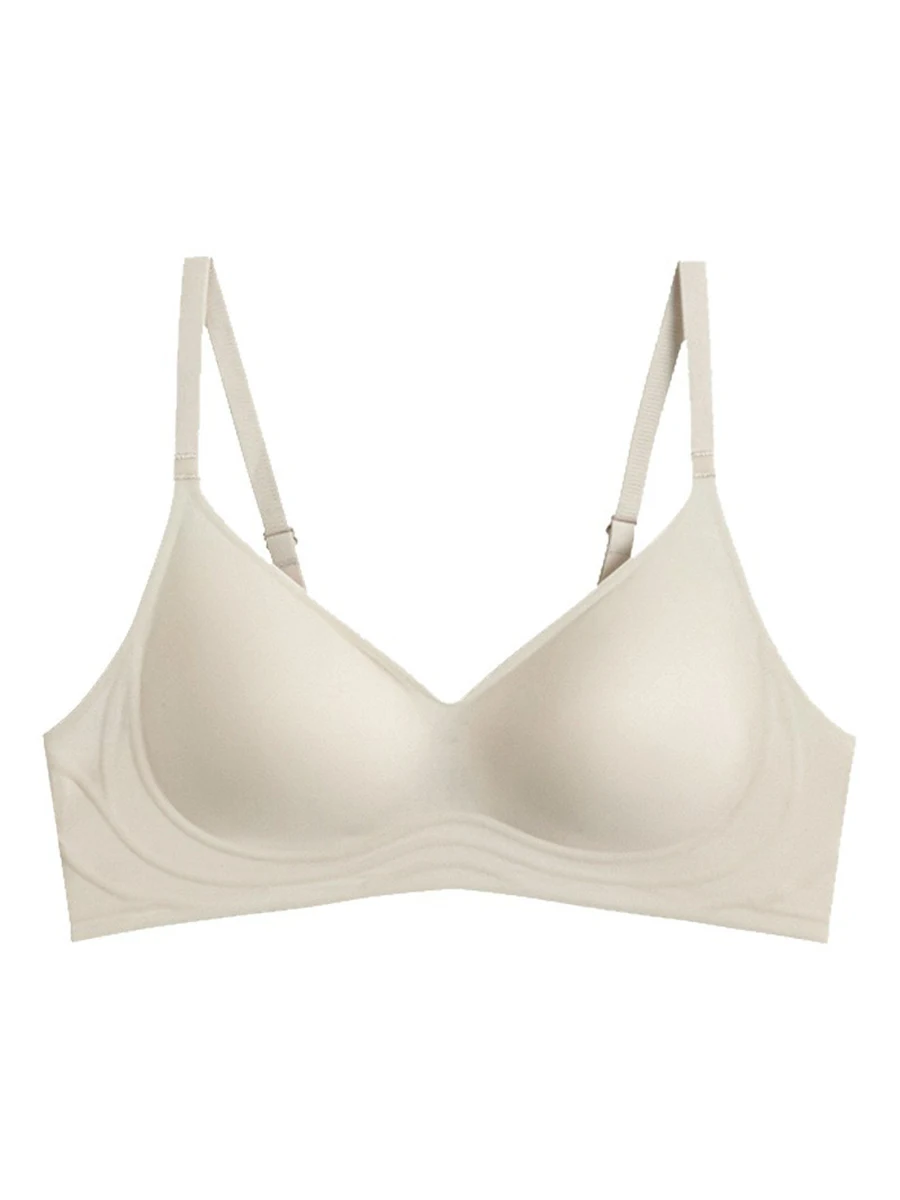 Women's Seamless Wire-Free Bra Soft Support Side Breast Collection Lingerie Regular Length Pure Color For Daily Home Vacation
