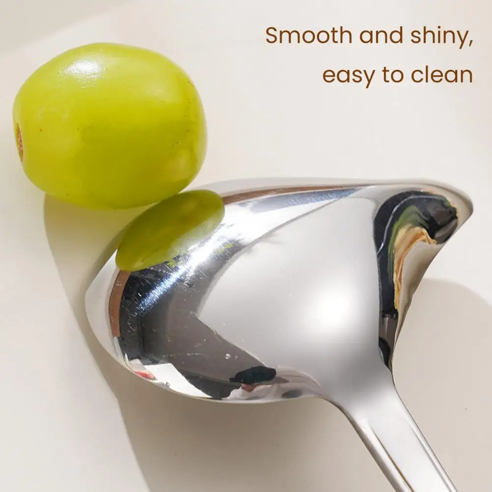 ملعقة تقشط الزيت غير الضارة، ملعقة زيت متينة من الفولاذ المقاوم للصدأ للتجديف بدون جهد، مطعم منزلي، مطابخ الفنادق، سهلة #2