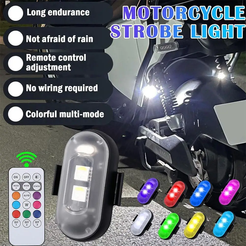 

Motorcycle Light Drone Strobe Light USB LED Anti-Collision Bike Aircraft Night Flying Mini Flashing Warning Signal Light