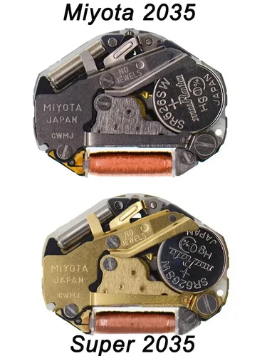 Movimiento 2035 Miyota 2035, reloj con movimiento de cuarzo, piezas de calendario de reparación sin calendario de tres manos, gran oferta, accesorios de alta calidad