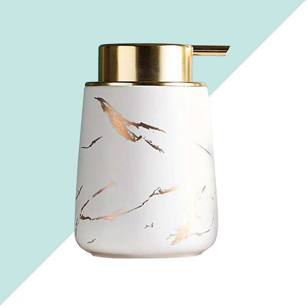 

1Pcs 400Ml Press Pump Bottle for Lotion Dispenser Soap Liquid Storage Fine Craft Ceramic Emulsion Bottle Home Sink Decor