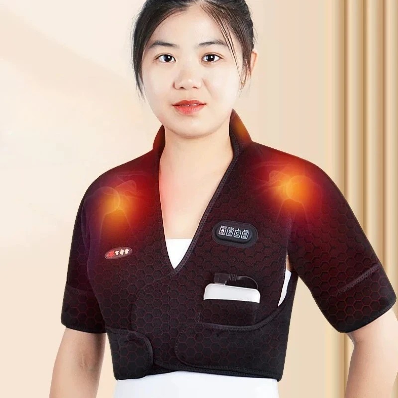 

Electric Moxibustion Shoulder Heating Pad 3‑Speed Graphene Thermal Massager for Neck Pain Relief Sleeping Warm Compress Device