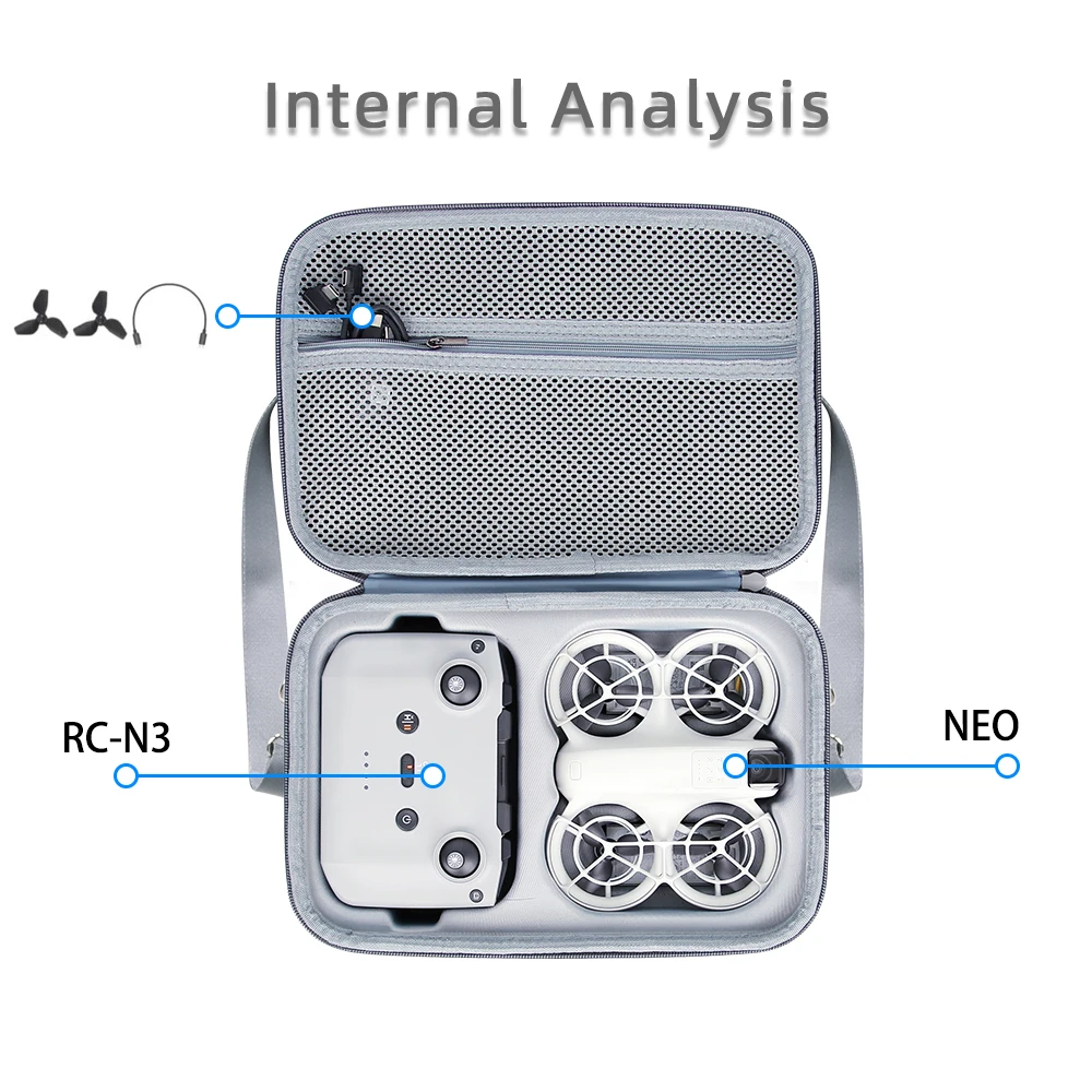 New Portable Carrying Case Protective Cover Shockproof Stroage Bag Shoulder Box for DJI NEO Drone Remote & Battery Accessories