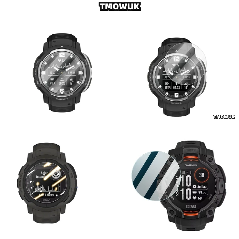 

For Garmin Instinct 2 2X 3 3E Crossover 40 45 50 Mm - HD Anti-Scratch Glass - 9H Hardness, Oleophobic Coating, Lifetime Warranty