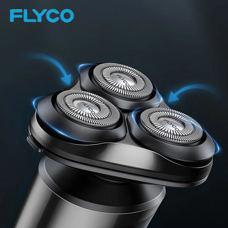 Flyco FS905 ماكينة حلاقة كهربائية للرجال شاشة ديجيتال عالية الطاقة سكين عائم رئيس كامل الجسم غسل ماكينة حلاقة محمولة جديدة للشحن