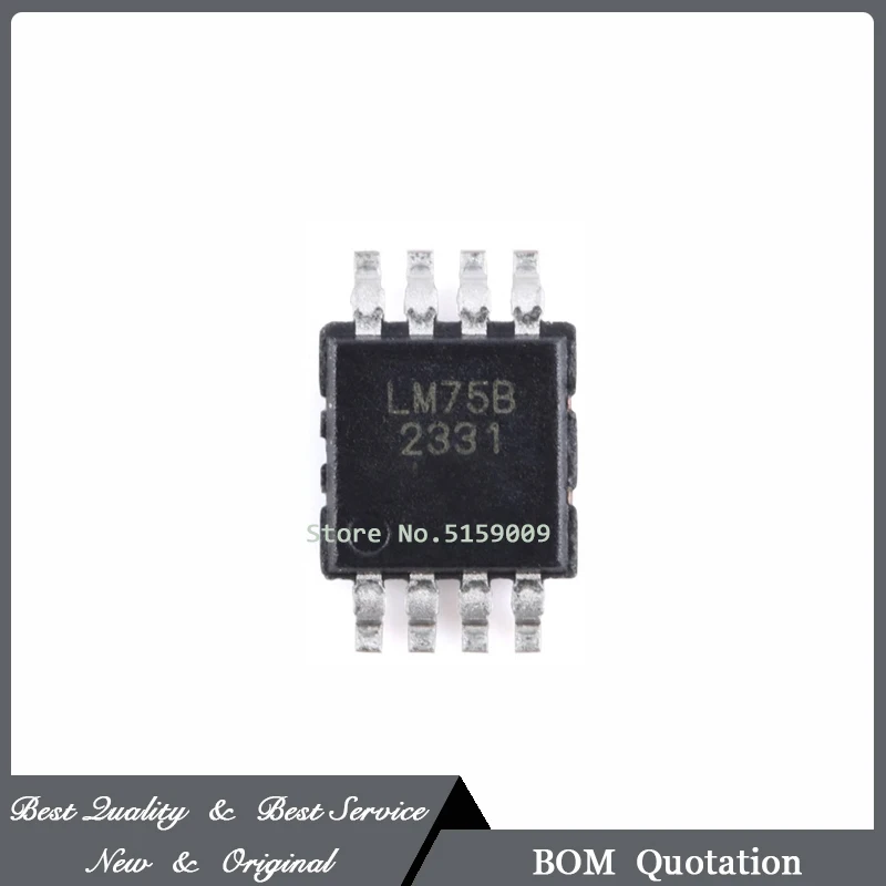 10 Pcs/Lot LM75BDP MSOP8 100% New Original In Stock