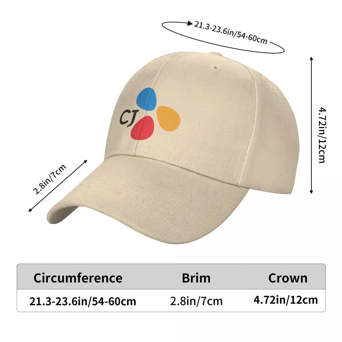 CJ Entertainment Logo Cap Fashion Casual Baseball Caps Adjustable Hat Hip Hop Summer Unisex Baseball Hats