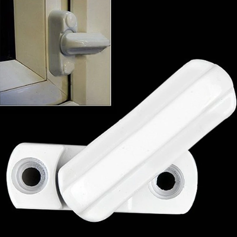 8Pcs Sash Blocker Jammer Door Window Restrictor Lock With Screws Security Window Door Sash Lock Latch Child Protect