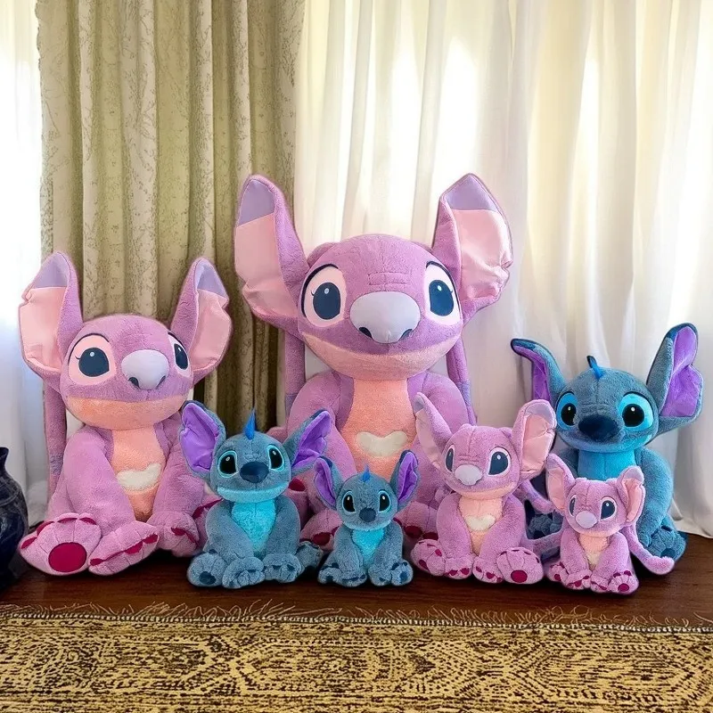 디즈니 커플 시리즈 75cm 대형 릴로 & 스티치 봉제인형 스티치 인형 부드러운 방 장식 베개 장난감 소녀 크리스마스 선물