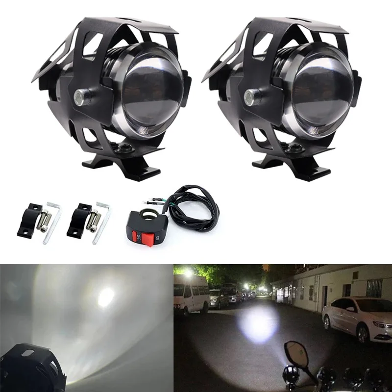 U5 Auxiliary Spotlights Motorbike Spot High/Low 125W For HONDA XLV 600 650 700 TRANSALP NX 650 FMX 650 XRV650 TRX 300EX 4x4 ATV