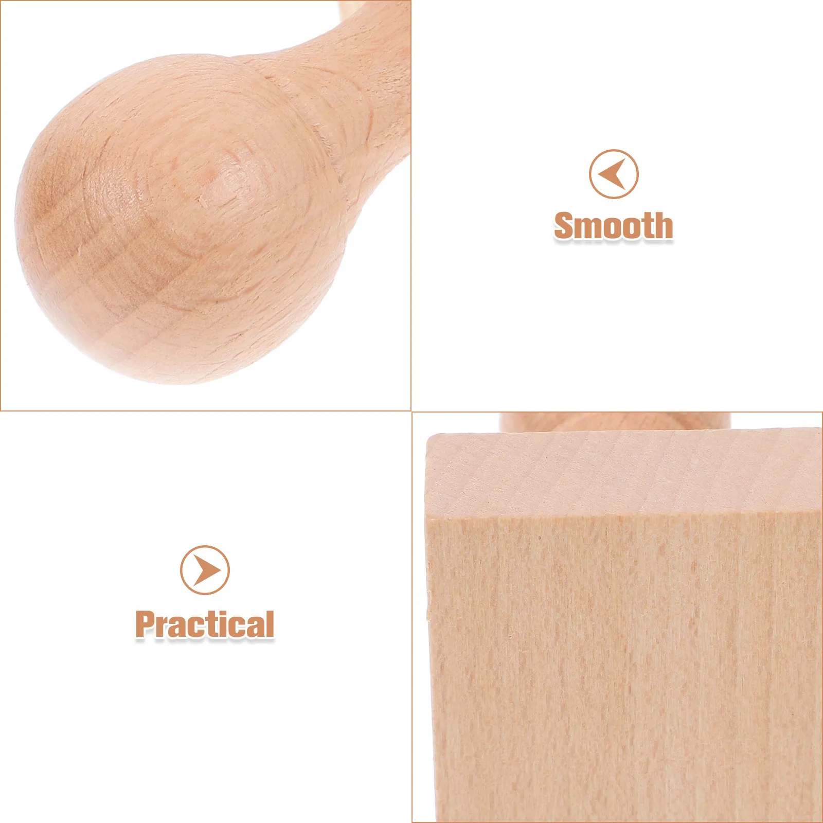 2 Stück DIY-Holzstempel für Scrapbooking, kreative, handpolierte Holzblöcke zum Basteln von Tagebüchern, Karten und Bürobedarf