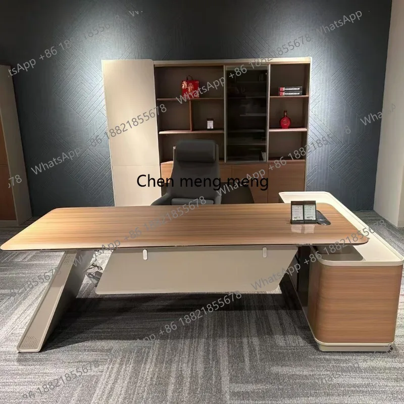 Boss desk small boss office small size high-end paint boss table modern office furniture