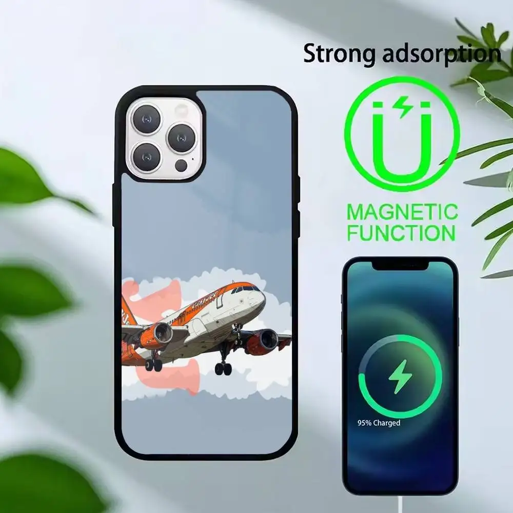 B-Graffiti Travel Airplane Pattern  Phone Case For iPhone17,16,15,14,13 Plus,Pro Max Magnetic For Magsafe Wireless Charging