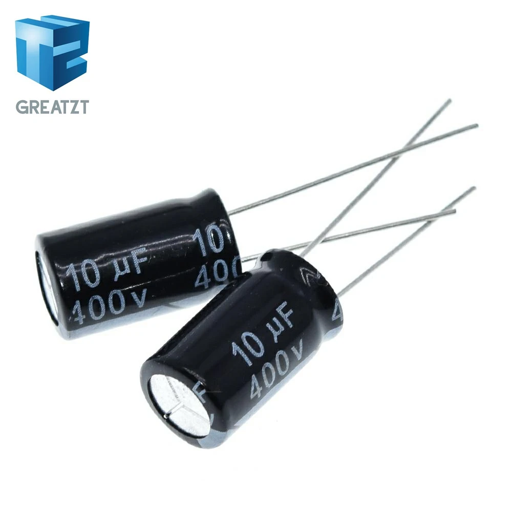 GREATZT 10PCS Higt quality 400V10UF 10*17mm 10UF 400V 10*17 Electrolytic capacitor