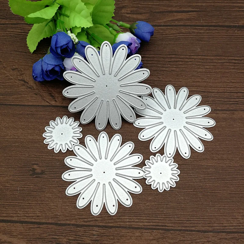 5pcs/Set Craft Dies Flower Decor Metal Cutting Dies Scrapbooking stamps embossing paper Cards border template punch Stencils DIY