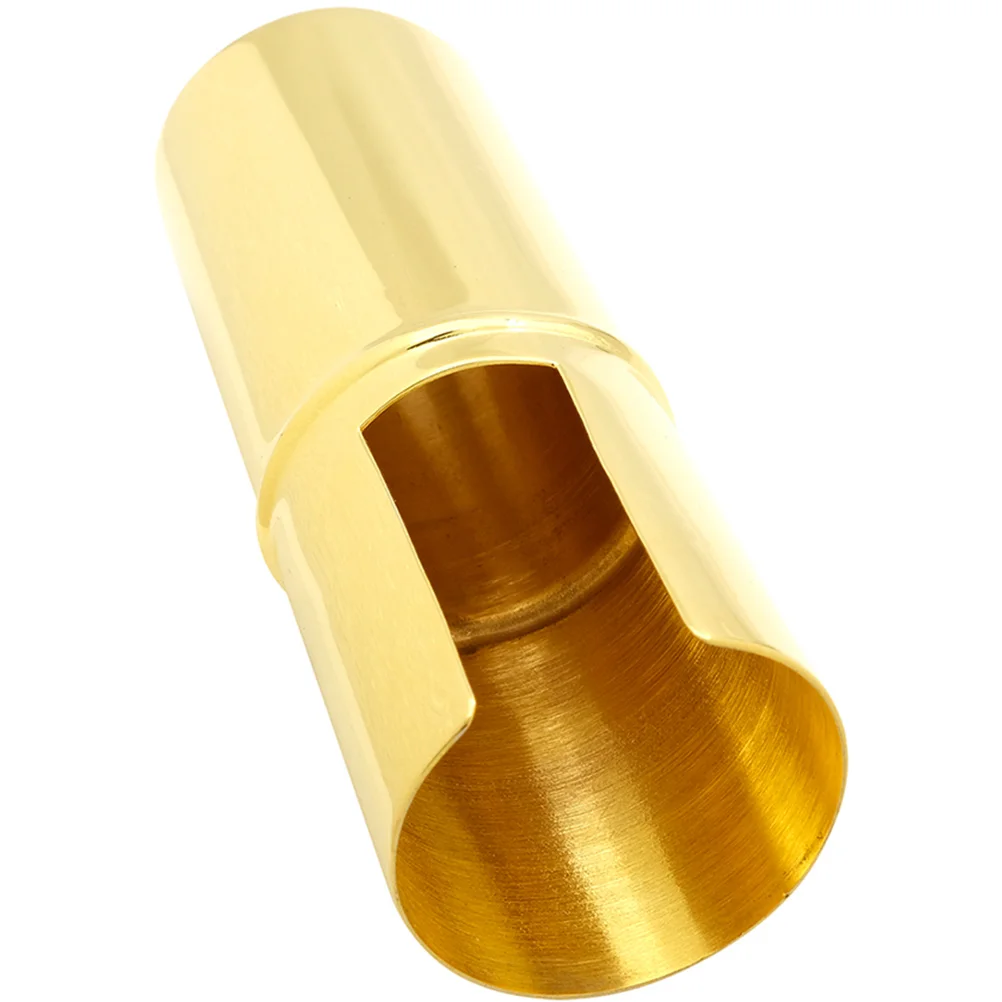 

Golden Brass Saxophone Cap Strong Metal Mouthpiece Protector Compact Wind Instrument Cover for Sax Players Essential Sax