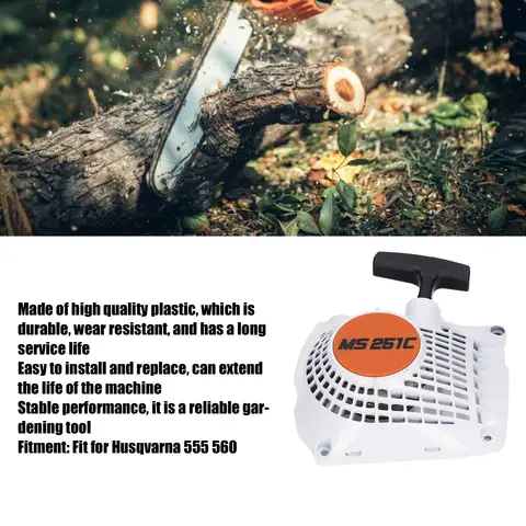 Pull Starter Assy Chainsaw Starter Replacement Garden Chainsaw Accessories for STIHL MS251C Chainsaw Pull Starter Replacement