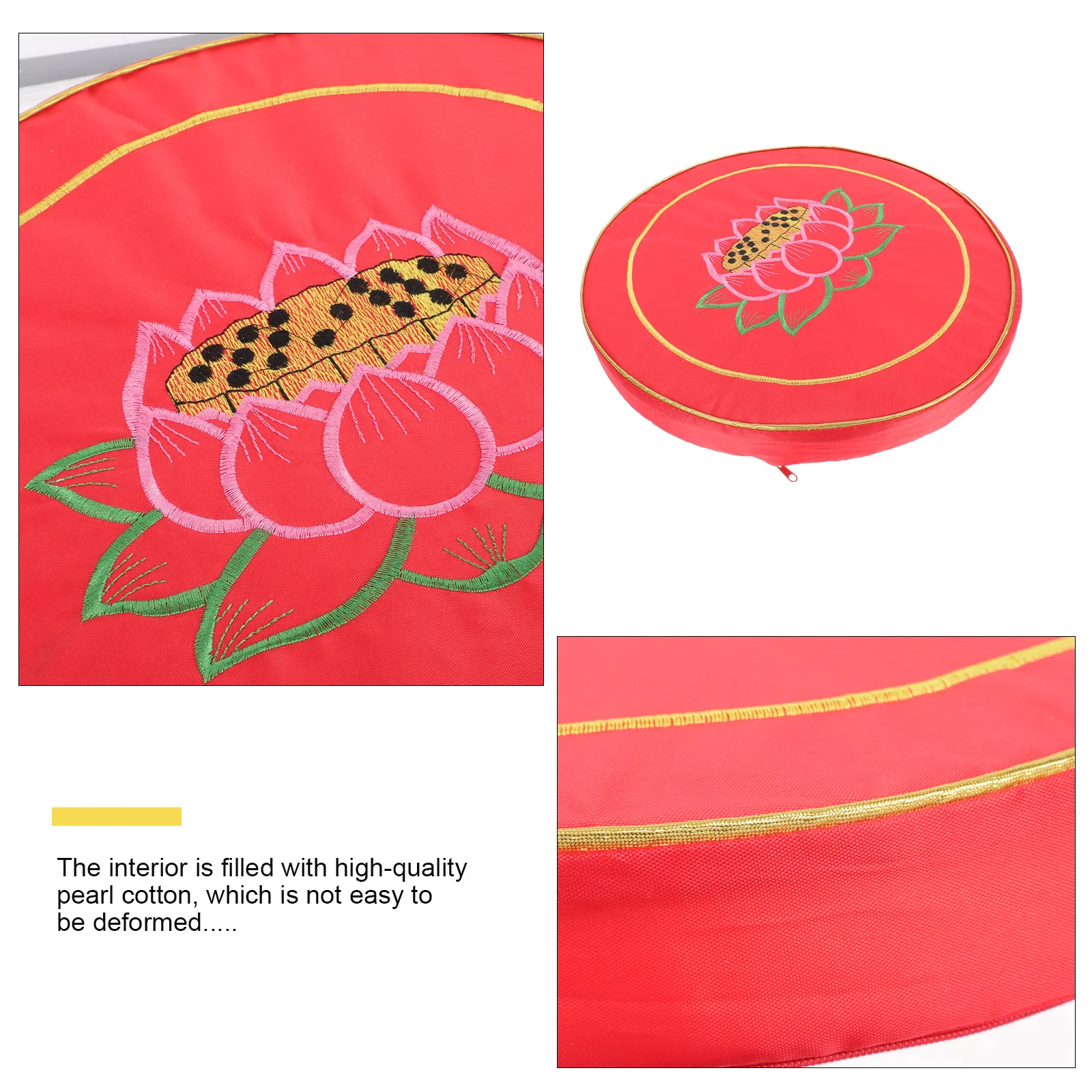 

1Pcs Meditation Cushion Floor Seat Cushion Lotus Pattern Round Mat Yoga Prayer Meditation Pad Prayer Mat