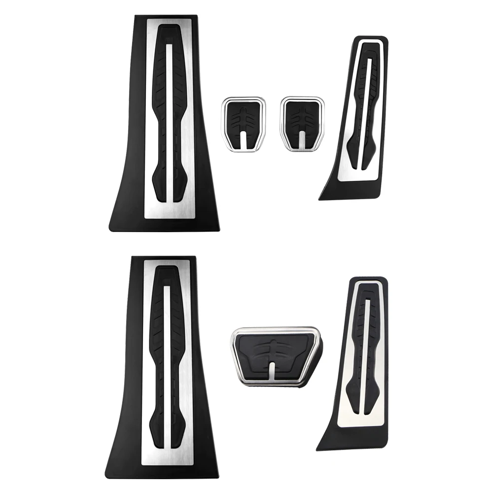 LHD Gas Fuel Brake Footrest Pedal Plate Pad for BMW X5 X6 F15 F16 E70 E71 E72 Car Pedals Accessories