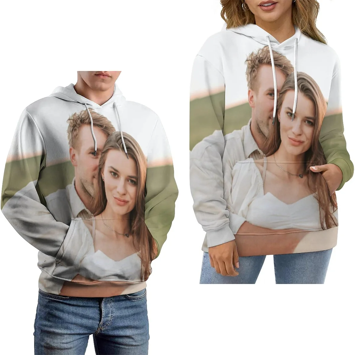 Custom 3D Printing Picture Hoodie Personalized Digital Print Hooded Customized Sweatshirt Add Photo Design Your Own Hoodie