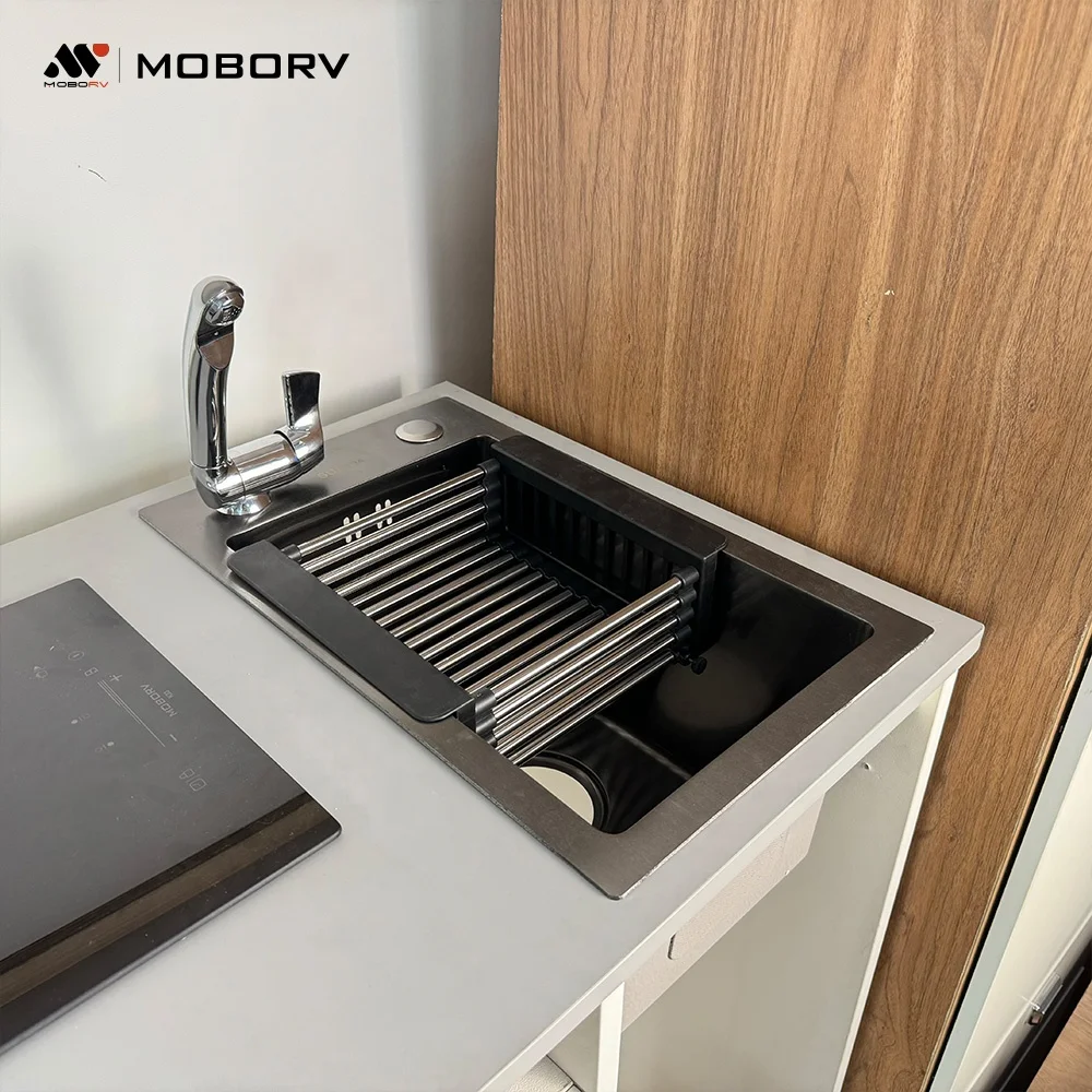 RV Sink Stainless Steel for Caravan & RV Kitchen Interior Accessories Camper Van Conversion Kit For RV