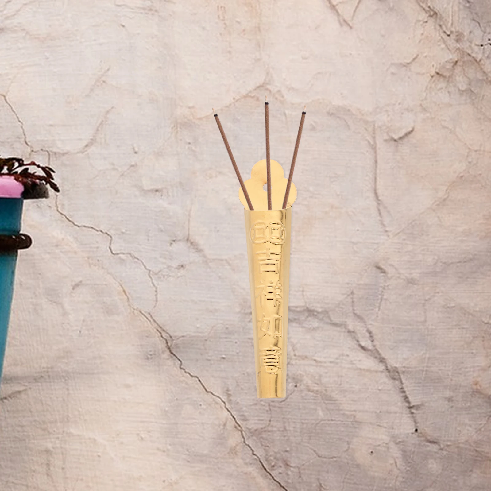 

2pcs Mounted Incense Burner Brass Boho Backflow Bakhoor Finish Hanging Holder No Drill Home Wall Decor