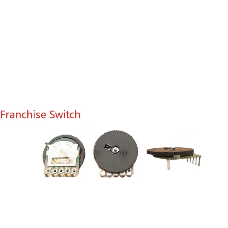 100PCS Gear Potentiometer B50K B503 In-line, Dial Fine-tuning 14X1 Dual 5-pin,  Volume Switch