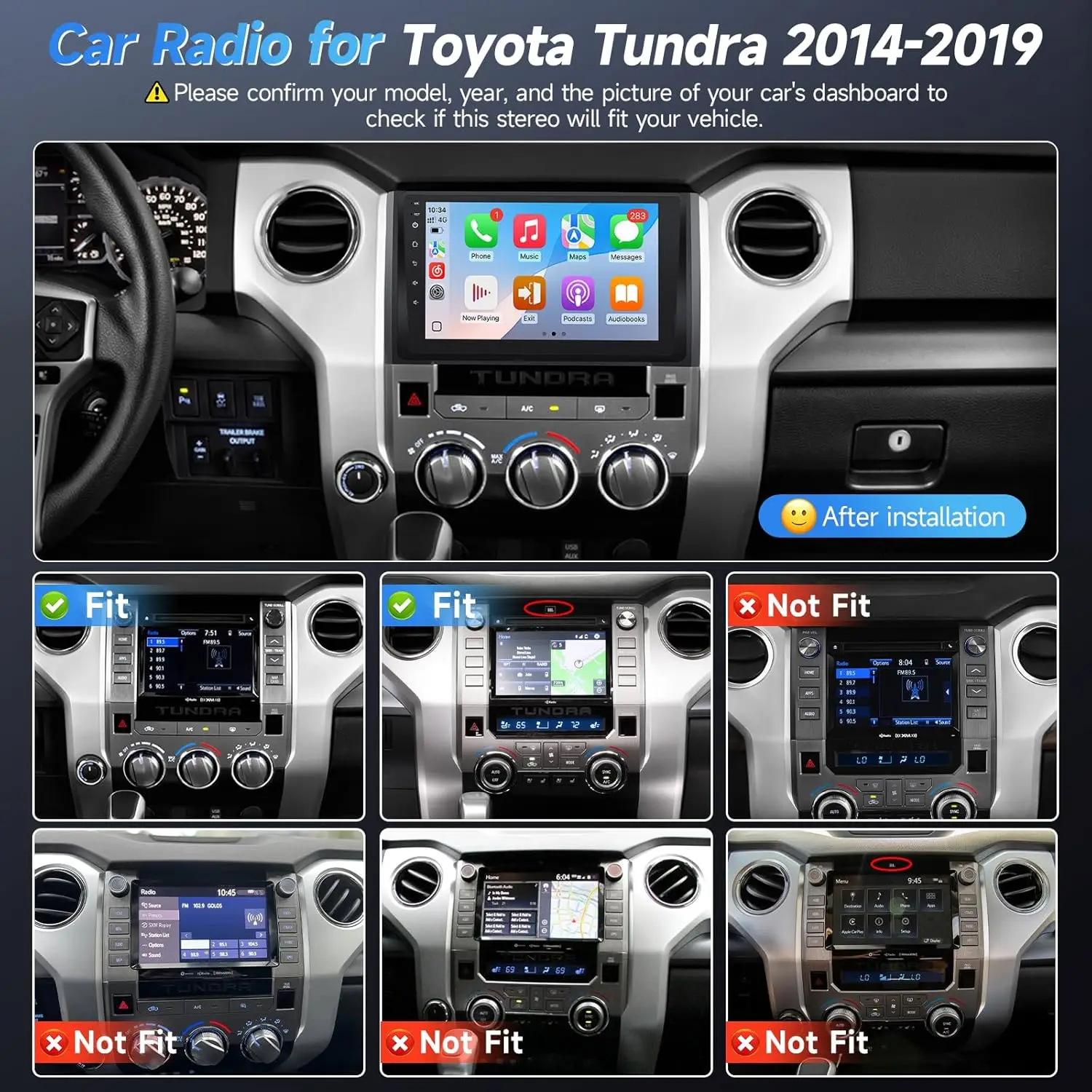 9inch IPS Touch Screen for Tundra Carplay 8Core Android12 Car Radio for Toyota Tundra 2014 2015 2016 2017 2018 2019 2020 2021