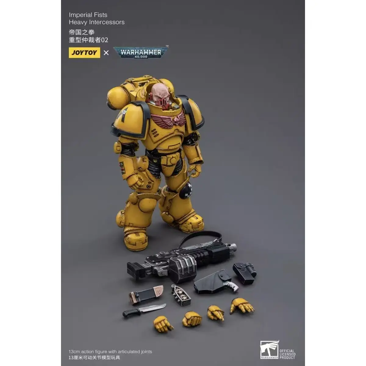 In Stock JOYTOY 1/18 Action Figure Warhammer 40K Imperial Fists Heavy Intercessors Rogfried Pertanal Action Figure Model Toys