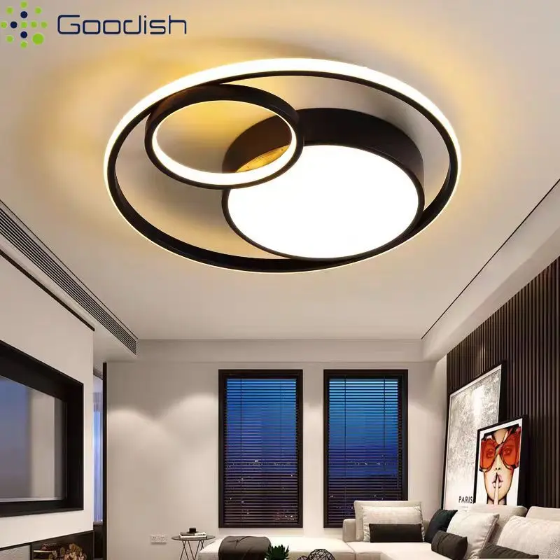 Luxury Nordic Creative Cream Taiji Diagram Circular Disc LED Home Ceiling Light Dimmable Lamps for Bedroom Decoration Chandelier