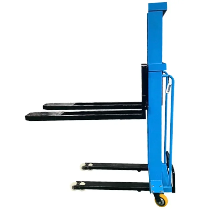 1 Ton Portable Stacker Electric Automatic Hydraulic Handling Lifting Pile High Articulated Truck Forklift Manual Small Loading