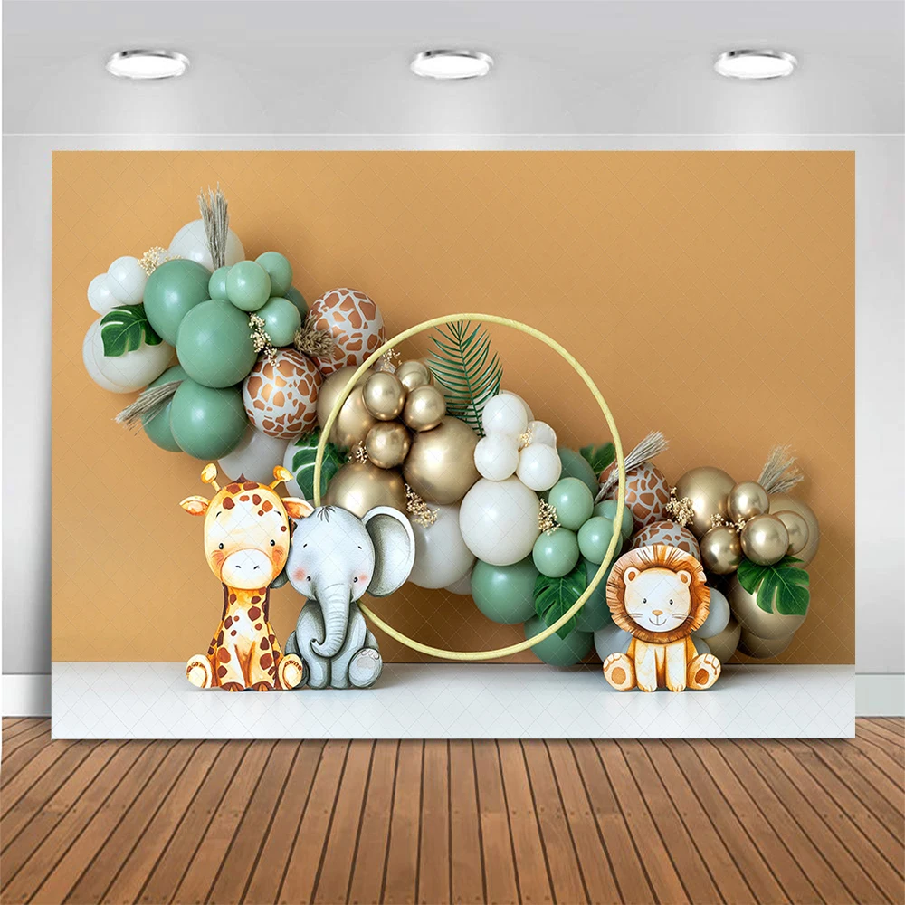 Children 1st Birthday Cake Smash Photo Background Rainbow Balloon Decoration Photo Studio Props Baby Party Photography Backdrop