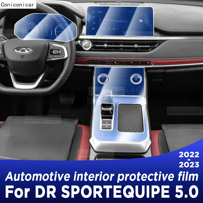 

TPU Car Gear Dashboard Gps Navigation Screen Film Protective Sticker for DR SPORTEQUIPE 5.0 Anti-scratch 2022-2024