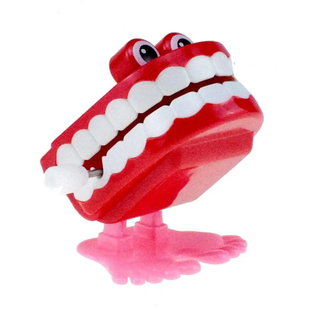 Halloween Clockwork Toy Jumping Denture Prank Toy