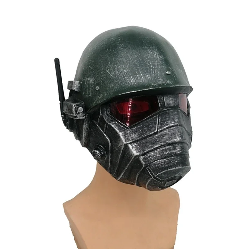 2025 nowa maska ​​Halloween Doomguy przebranie na karnawał rekwizyty futurystyczny żołnierz maska ​​na całą głowę dla mężczyzn Cosplay