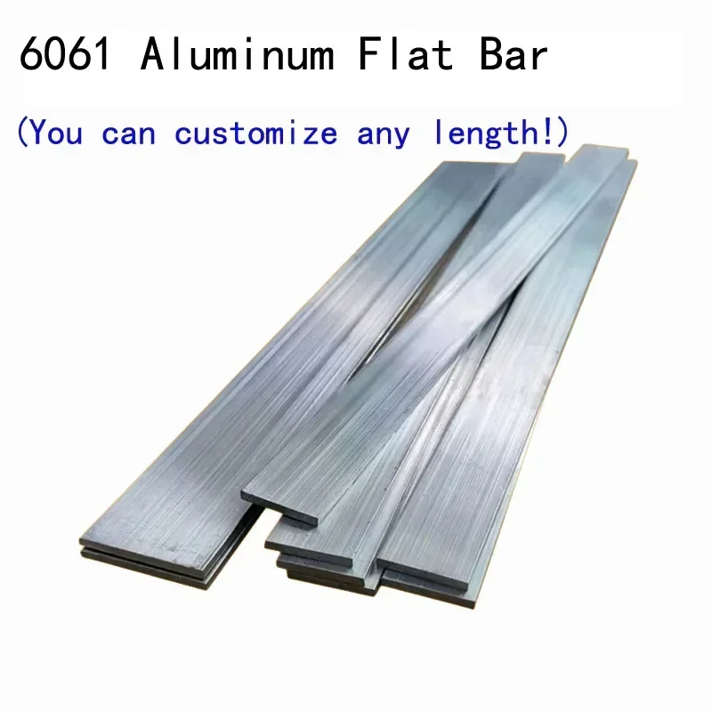 Thickness 3mm 4mm 5mm 6mm 8mm 10mm 15mm 20mm 25mm 6061 Aluminium Flat Bar Plate Sheets Block CNC Metal Length 495mm Customizable