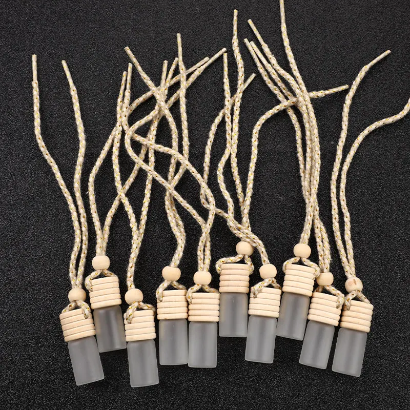 10Pcs Transparent 5ml Empty Car Perfume Glass Bottle for Essential Oils Air Freshener Perfume Pendant Bottles