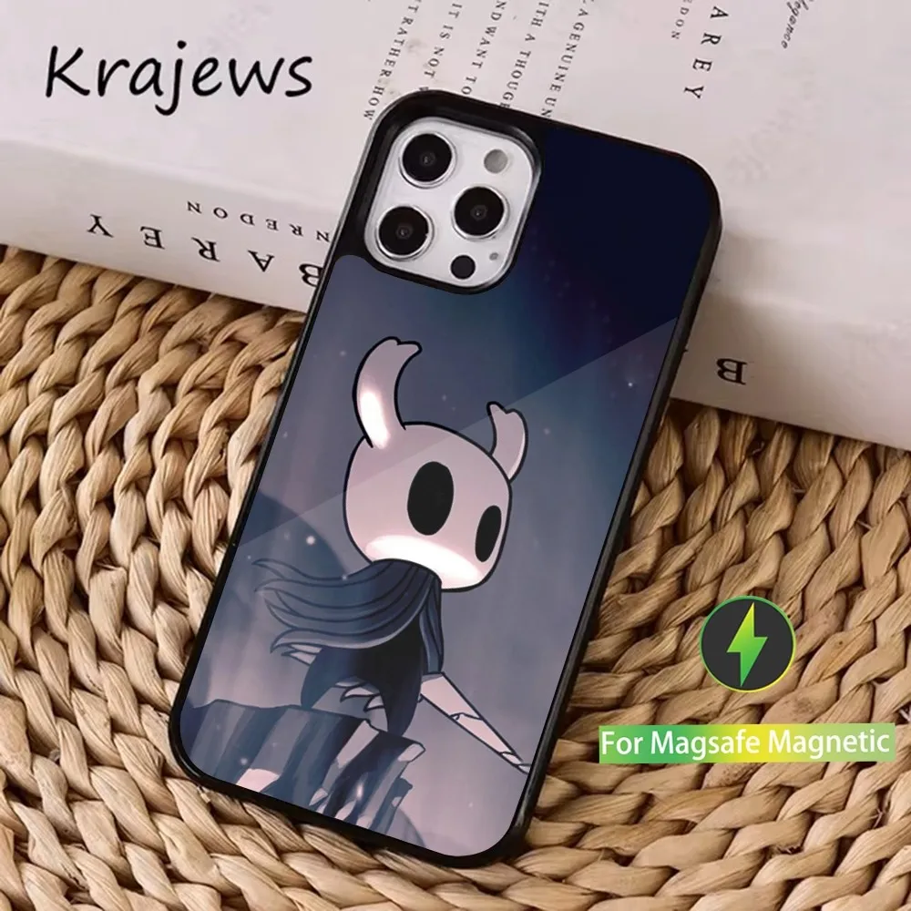 Game H-Hollow K-Knight Phone Case  For iPhone 16,15,14,13,12,11,Pro,Max,Plus,Mini, Magsafe,Magnetic Wireless Charging Case