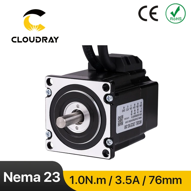 Silnik krokowy Cloudray Nema 23, 1,0 Nm, 3,5 A, serwomotor krokowy z zamkniętą pętlą i enkoderem do frezarki grawerującej CNC