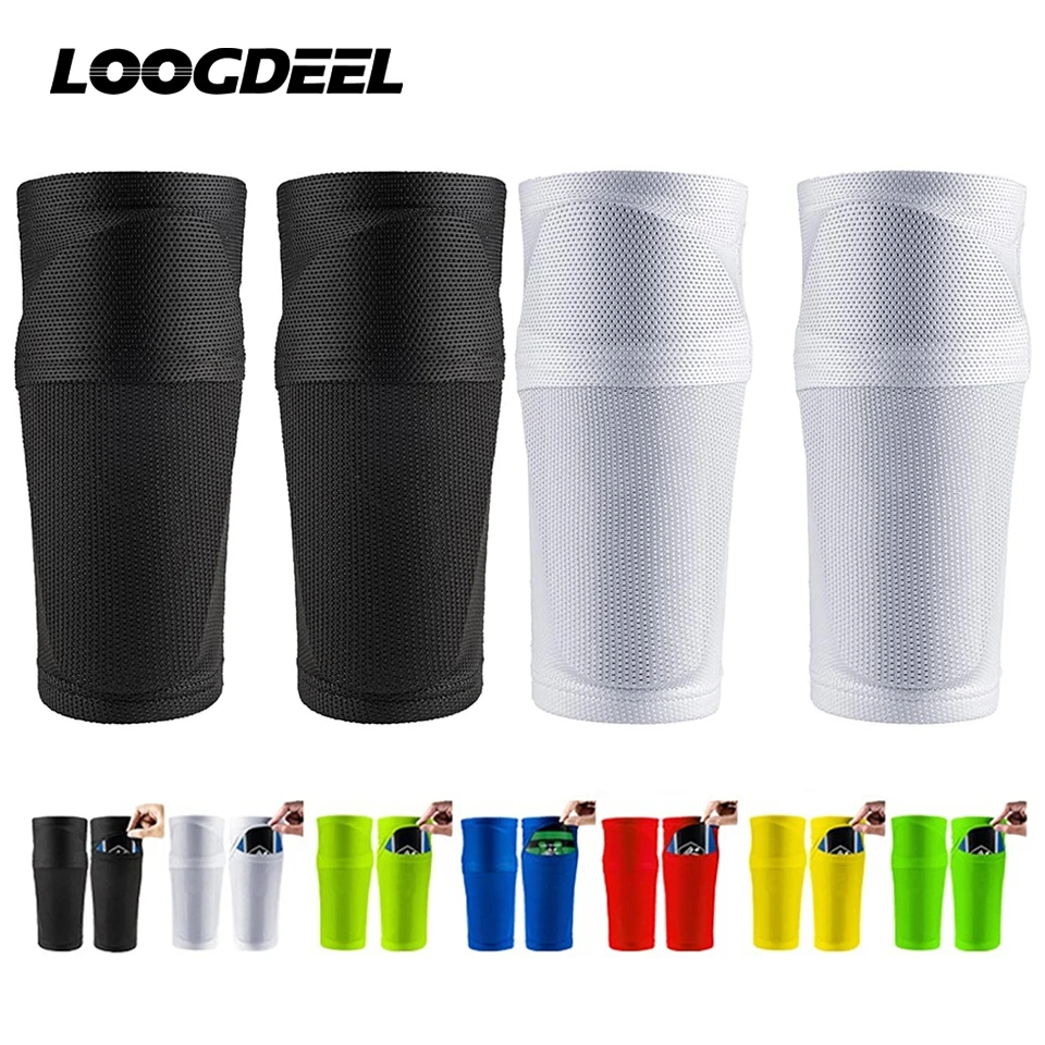 Loogdeel New Soccer Shin Guards Sleeves for Kids Youth Adults- Sleeves for Footoall Games,Sleeves with Optimized lnsert Pocket