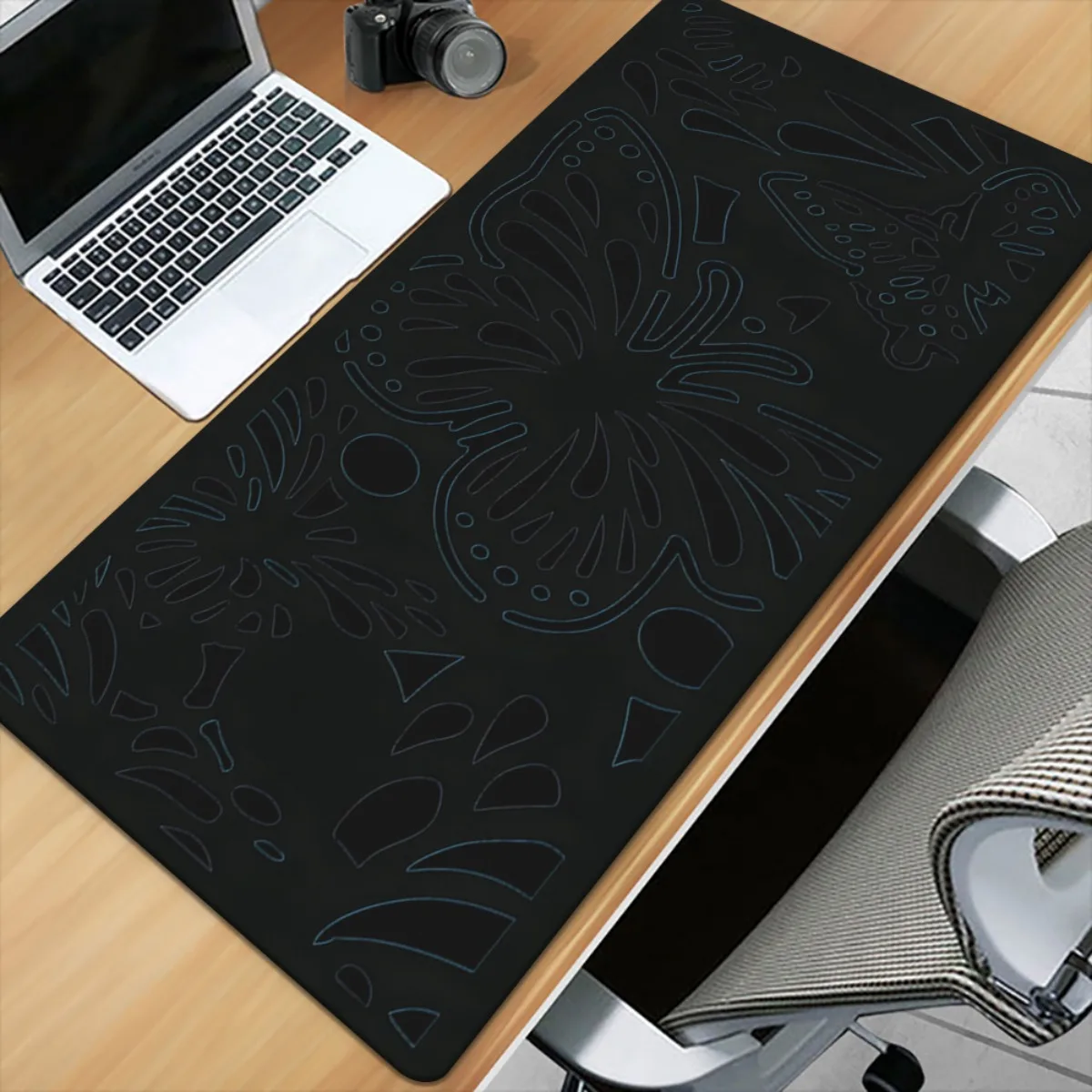 Brand Floral Black Iron Art Desk Mat HD Printed XXL Mousepad Multi Functional Keyboard Gaming Office PC Gamer Pad