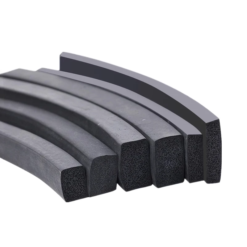 Picture 7: 1M Black EPDM Foam Sealing Strip Sear-resistant Flat Square Strip EPDM Sponge Sealing Strip  T: 2~45mm W: 10~50mm